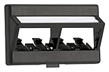 Panduit CFFPLA4BL Angled 4-Port Modular Furniture Faceplate, Black [並行輸入品]