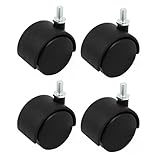uxcell キャスター車輪　ネジ・オンのタイプ　M8　オフィス　椅子　75 x 60 x 46mm　4個入り