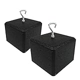 marutoyo 万能ウェイト ブラック 約5.6kg 2個セット [ 万能 ウェイト 宅配ボックス 重り おもし おもり 固定 ブロック 日よけ押え ピクニック 台風 防止 シンプル コンクリート 押さえ ]