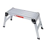 SODIAL 775MMのアルミプラットフォームワークベンチ　折りたたみステップラダー EN131& 150Kg