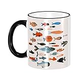 マグカップ 魚 コーヒーカップ フィッシュ 朝食カップ 耐熱カップ セラミック ティーカップ オフィスマグ おしゃれ 人気 330ml