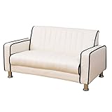 アビライト 大川家具 コンパクト 2人掛け ソファー ホワイト SKT-0188