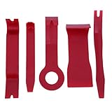 5ピース/セットポータブルオートカー修復ツールステレオ防音除去オートアクセサリーインテリアドアパネルインストールツール(赤)