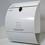 ポスト 郵便ポスト 郵便受け メールボックス壁掛けホワイト白色 ステンレスポストm033