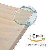 FitFabHome Premium Clear Corner Guards | BONUS ELECTRICAL OUTLET COVERS | Strong 3M Brand Adhesive |