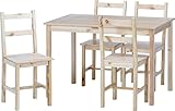 不二貿易 パイン材 5点セット ディアス テーブル×1 チェアー×4 ナチュラル 85333