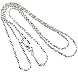 [Aloha lokahi] ハワイアンジュエリー シルバー素材 シルバー925 ネックレスチェーン フレンチロープチェーン 幅1.4mm シルバー 60cm