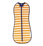 The Original Woombie Baby Cocoon Swaddle (Big Baby (14-19 lbs), Orange Stripe) by Woombie