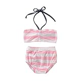 Ama ( TM )新生児赤ちゃん女の子夏水着水着水着ビキニセット カラー: ピンク
