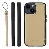 HANATORA for iPhone 14 ケース 本革 日本製 耐衝撃 スマホケース スマホ ストラップ 付き シュリンクカーフレザー ギフト マグネットなし ベージュ SPGJP-14-Beige