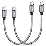 【0.3m 2本】USB C to C ケーブル 短い PD対応 60W急速充電 Type C to Type C ケーブル 30cm 超高耐久 MacBook、iPad Pro/Air、Galaxy S24 S23 S22 Ultra S21 S20 S10 A55 A53 A53 Z Flip6/5 Z Fold6/5、iPhone 16/15 Pro Max等USB-C機種対応