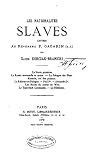 Les Nationalitiés Slaves, Lettres au Révérend P. Gagarin (French Edition)