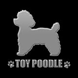 蒔絵シール DOG 「トイプードル 横向き 銀」