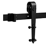 矢印形状Slidingバーンドアハードウェア 12FT-Double Door Kit ブラック BDH_01_05_366_2_1