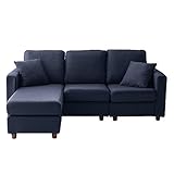 ソファ 三人掛け カウチ コーナー 3人掛けコーナー カウチソファー (ネイビー)