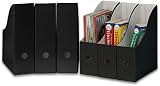 Simple Houseware Black Magazine File Holder Organizer Box (Pack of 6) [並行輸入品]