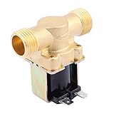 uxcell G1/2 12.7mm 水電磁弁 コッパー製ゴールドトーン ホールセンサ計 3-25L/M 220V