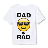 ザ・チルドレンズプレイス THE CHILDREN'S PLACE/ ショートスリーブサングラス絵文字グラフィックティ ホワイト トップス半袖Tシャツ 5歳【並行輸入】