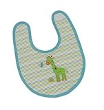 Green Giraffe Appliqued Bib 12 by Maison Chic by Maison Chic