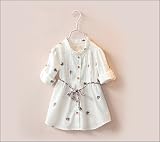 Star Baby子供 刺繍スカートシャツ2017春新型女児の子供服のスカート衣児童のシャツ-SMX010 (130cm, A)
