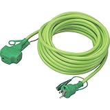 トラスコ中山:TRUSCO トリプルポッキン延長コード 10m 緑 TPVS-10E GN 型式:TPVS-10E GN