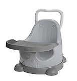 Essianジャンボ赤ちゃんソファ、離乳食椅子、椅子よちよち歩きの補助器具、ブースターチェア、ムービングカート、トレイ、枕クッションセット（海外直送） (Gray)