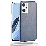 OPPO Reno9 A / Reno7 A OPG04 ケース バンパー 耐衝撃 軽量型 オッポ リノ7 A リノ9 A カバー バンパーケース リノ 7A リノ9A スマホカバー Reno7Aケース リノ7Aケース リノ9Aカバー リノ7Aスマホケース Reno 7A 9A case 【GoKIGIoD】 レザー調 ハード スマホケース 指紋防止 携帯カバー 磁石無し レトロ ネイビー