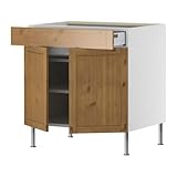 IKEA(イケア) FAKTUM ファゲルランド アンティークステイン 80 cm 29833322 ベースキャビネット/ 棚板/引き出し/扉2枚付、ファゲルランド アンティークステイン