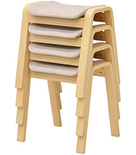 Amazon.co.jp: スタッキングチェア 4脚セット st8wal4-361br