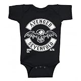 アヴェンジド・セヴンフォールド Avenged Sevenfold Deathbat Crest Est. 99 赤ちゃん Baby Romper Tシャツ T-Shirt
