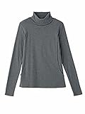 Angeliebe エンジェリーベ 産後 授乳 服 やわらか フライス タートル ネック T シャツ フリー 杢 チャコール