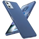 MOTO G64 5G/G64Y 5G ケース 耐衝撃 シリコン TPU モトg64/g64Y カバー 薄型 軽量 柔軟 磨り表面 衝撃吸収 指紋防止 ワイヤレス充電対応 ストラップホール付き 指紋防止 防塵 耐久 携帯便利 青 125-G64-03