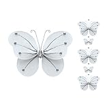 The Butterfly Grove Ava Nursery Mobile Butterfly Decoration Plumeria White【クリスマス】【オーナメント】 [並行輸入品]