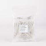 Iztoss 100pcs 26-24AWG Insulated Heat Shrink Butt Wire Electrical Crimp Terminal Connector white [並行