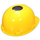 ソーラー ヘルメット ファン 携帯扇風機 太陽エネルギ 電池不要 ソーラー内蔵 軽量 コンパクト 屋外 安全 帽子 作業用 熱中症・暑さ対策 (イエロー)