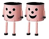ブリキマンポット M ピンク 105Φ×95Hmm 2786-B-P 2個セット