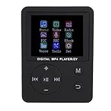 ブレークポイントレジューム機能で操作が簡単ポータブルMP3、カラースクリーンMP3 / MP4、音楽、ラジオ、録音、ビデオ、電子書籍、内蔵ストップウォッチ用(black)