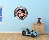 36" Port Scape Instant Sea Window View OCTOPUS TENTACLES #1 SILVER Porthole Wall Sticker Graphic Dec