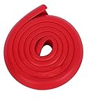 EOZY 赤ちゃんケガ防止 2M コーナーガード コーナークッション 高弾力 自由に作れます DIYツール 子育て応援 ベビーに テーブル ベッド柱の角にも (L厚手タイプ, レッド)