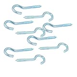 DealMux Garden Round End Zinc Plated Iron Self Tapping Screw Eye Hook 6# 9pcs