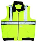MCR Safety BWCL2LXL Class 2 Insulated Polyester Body Warmer with Soft Inner Lining and 2-Inch Reflec
