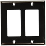 Baldwin 4741.151.CD 4.5-Inch x 4.5-Inch Beveled Edge Double GFCI, Antique Nickel [並行輸入品]