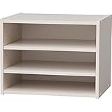 アイリスオーヤマ スタックボックス 棚 幅40×奥行28.7×高さ30.5cm オフホワイト STB-400T