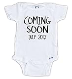 カスタム妊娠発表Onesie – Coming Soon Onesie カラー: ホワイト