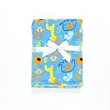 Baby Gear Plush Velboa Ultra Soft Baby Boys Blanket 30 x 40, Animal Buddies by Baby Gear
