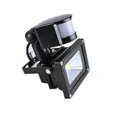 LED投光器 10W20W30W ACコード付 センサーライト 人感 屋外 昼光色 余裕の3mコード 防犯ライト 駐車場 倉庫 防水加工 広角 防水 (20W)