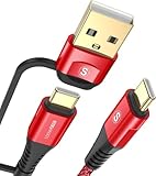 AviBrex 2in1 USB Type C ケーブル 3M, USB-A/USB-C to USB-C ケーブル【100W/5A PD& QC4.0対応 急速充電】 タイプc 充電ケーブル iphone15/アイホン16 シリーズ，MacBook Pro/iPad Pro，Galaxy S24 S23 S22、Sony，Pixel その他usb c機器と互換性があり(赤)