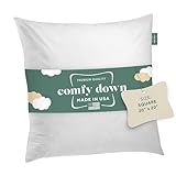 (20 x 20) - ComfyDown 95% Feather 5% Down Square Decorative Pillow Insert, Sham Stuffer, 20 X 20 - MADE IN USA