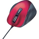 エレコム:エレコム BlueLEDマウス/有線/5ボタン/レッド M-XGS10UBRD 型式:M-XGS10UBRD