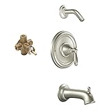 Moen KTSBR-P-T2153NHBN Brantford Showerhead and 6 1/2-Inch Spout, Brushed Nickel by Moen